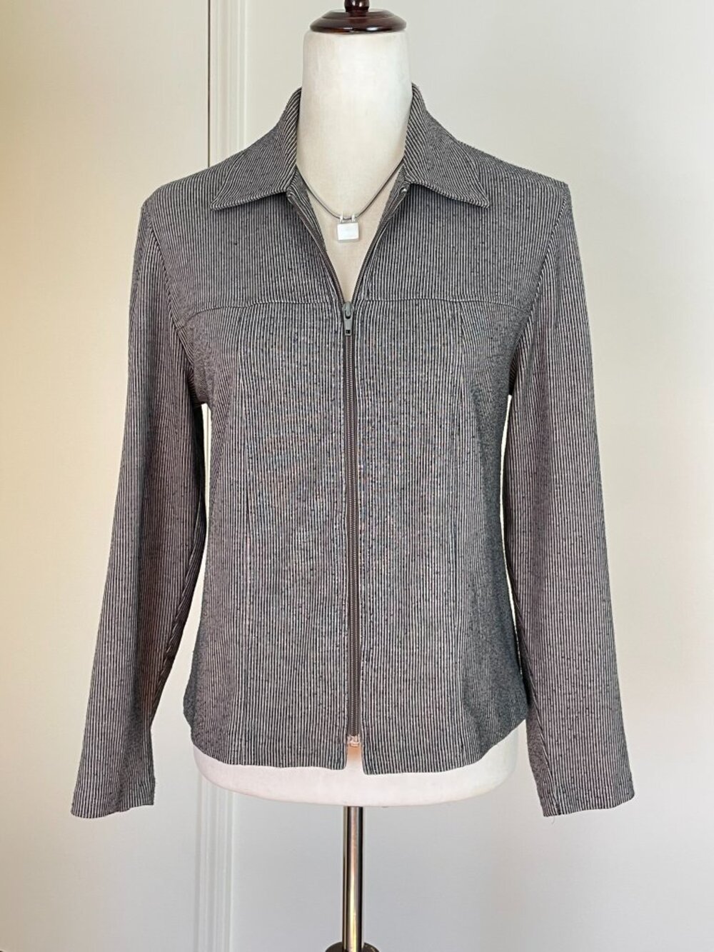 90s Vintage Minimalist Knit Jacket, Small